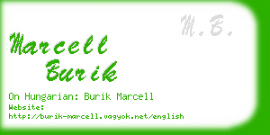 marcell burik business card